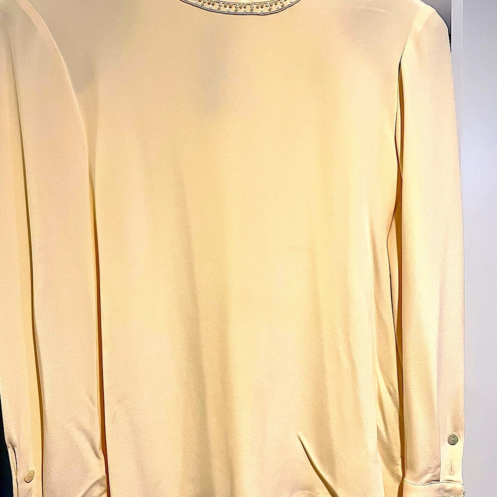 Now $24 Simply elegant 100% Silk Dana Buchman Blouse NWT